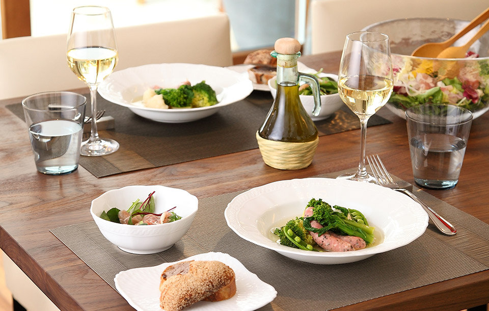 シェール ブラン 22cmボウル | ノリタケ食器公式オンラインショップ