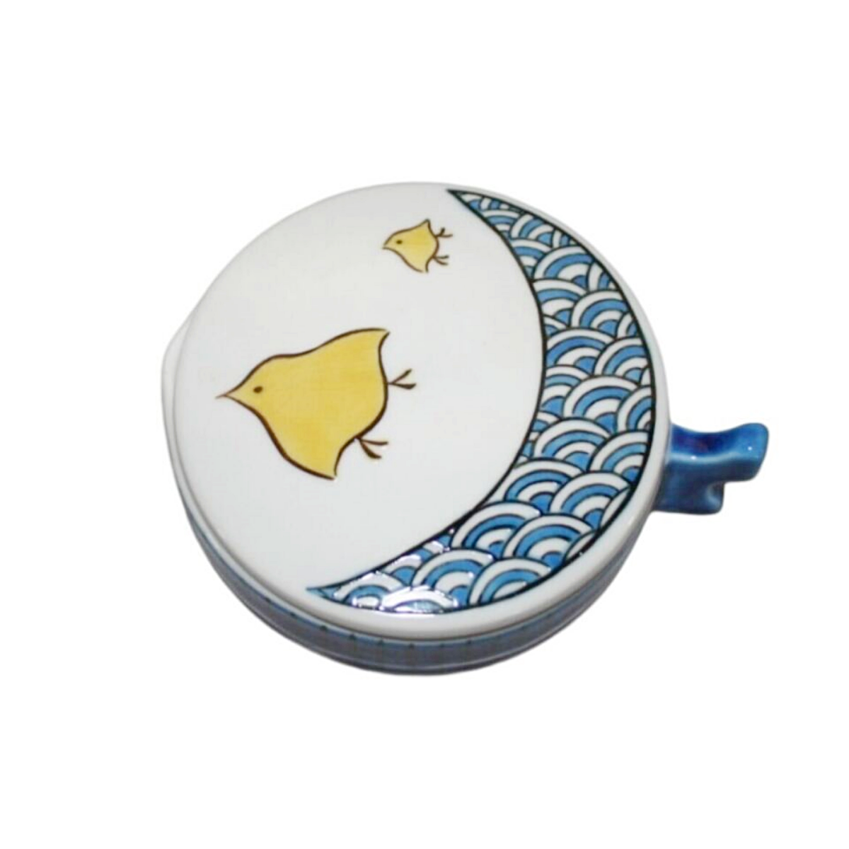 書道用品 「千鳥文様墨池 手描き」 九谷美陶園 寺前瑛生 九谷焼 陶磁器