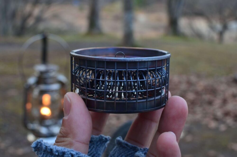 ホットキャンディヒーター】でアルコールストーブが暖房器具に変身