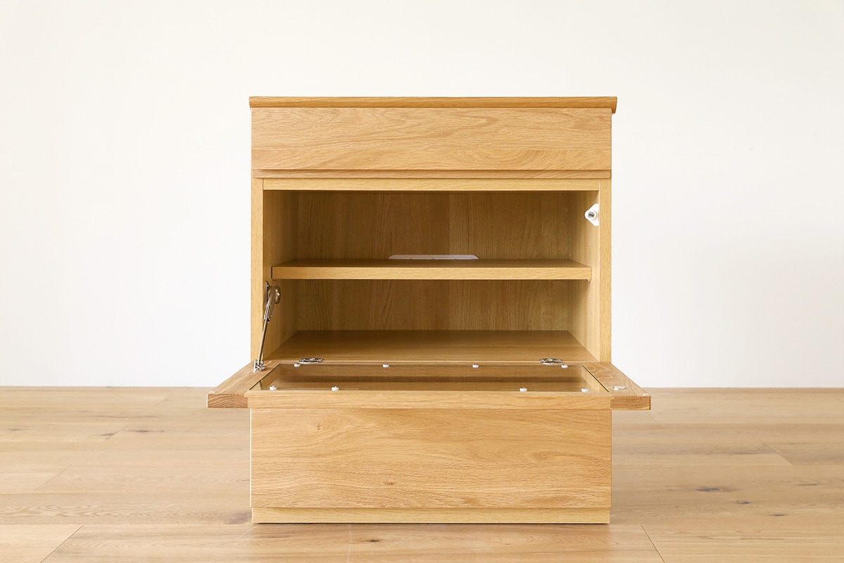 アスター 60 ガラス扉 WALNUT(W60×D44×H69cm)税込￥79,000 | 高野木工