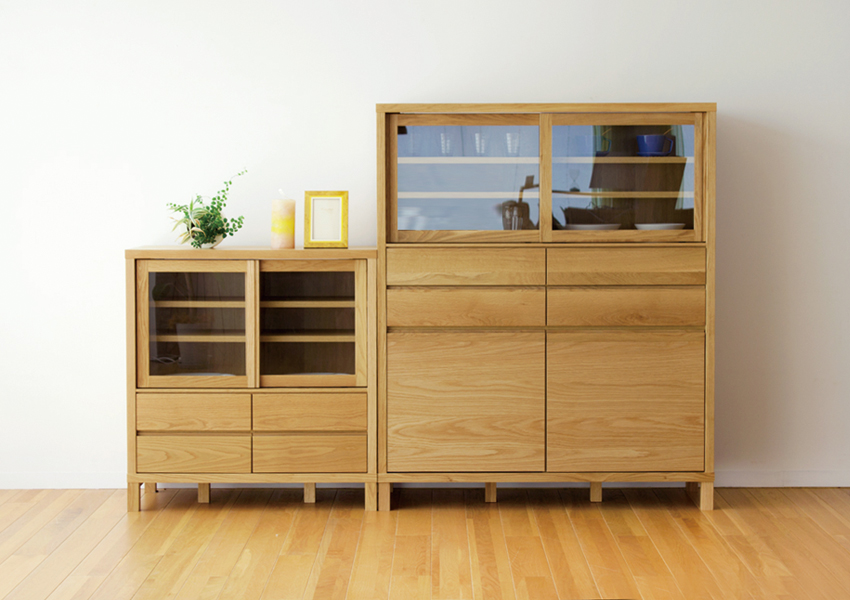 カノ 85カップボード OAK(W85×D42×H139cm)税込￥198,000 | 高野木工