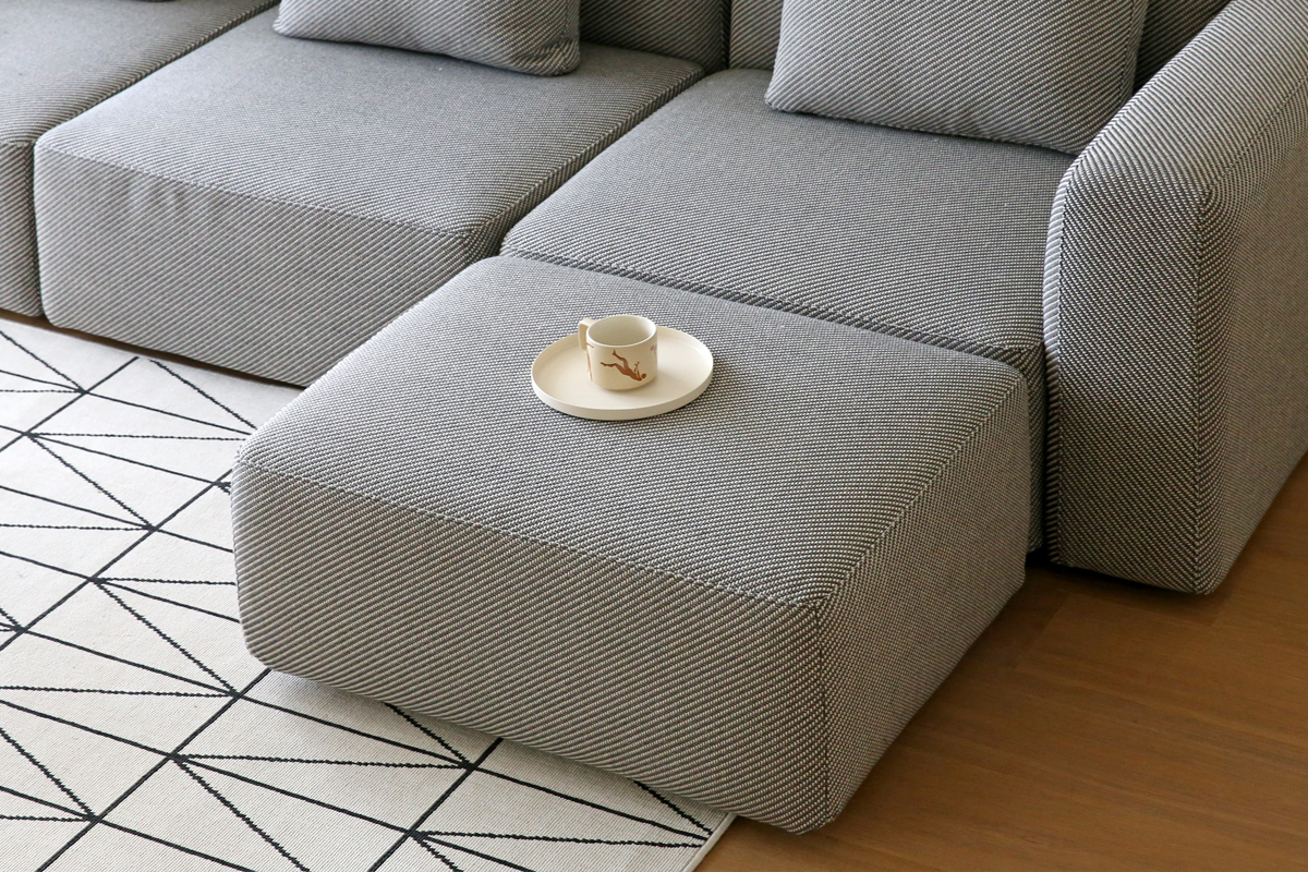 スモワ ソファ オットマン W80×D60 GRAY (W80×D60×H38cm)税込￥37,000