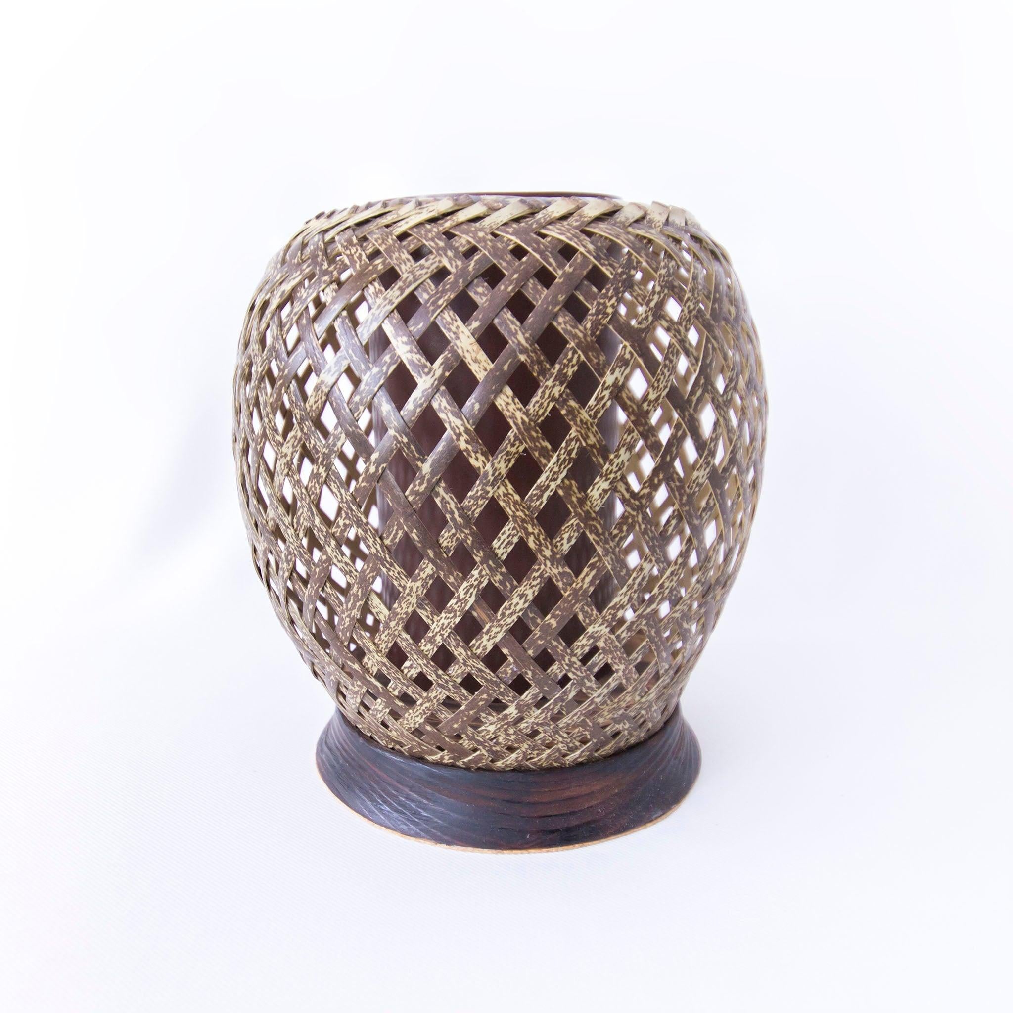 渦紋 | 竹細工 花器 – 竹良 - 竹細工照明 -