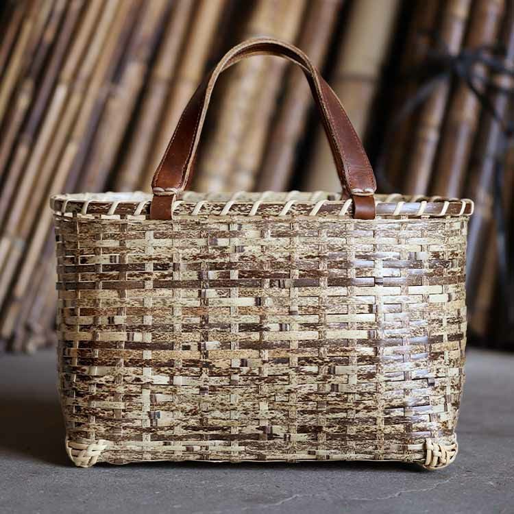 スズ竹市場かご(特大)篠竹 | 虎斑竹専門店 竹虎