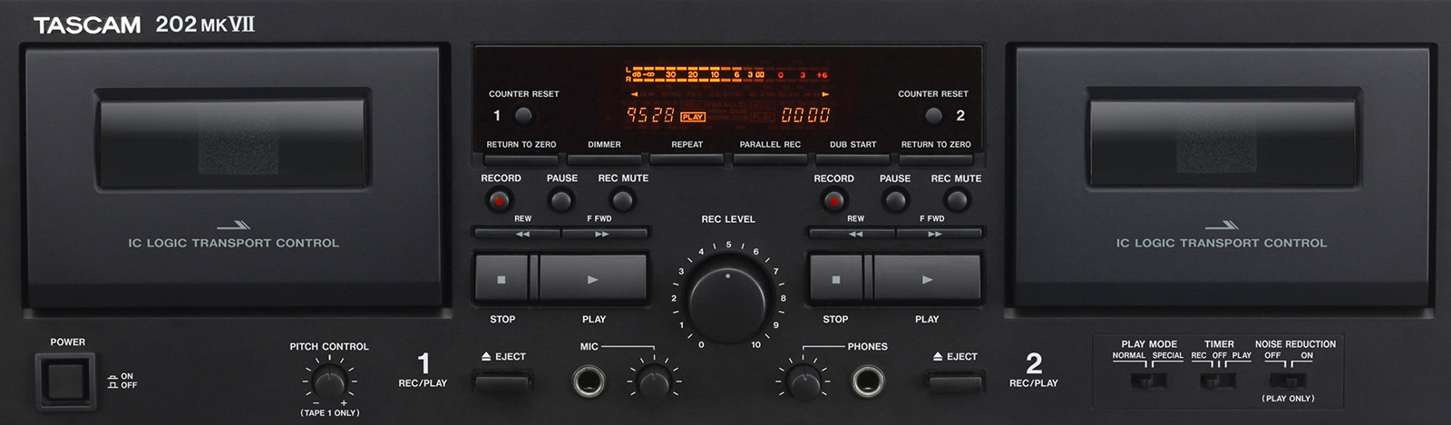 202MKVII | Double Cassette Deck with USB Port | TASCAM - United States