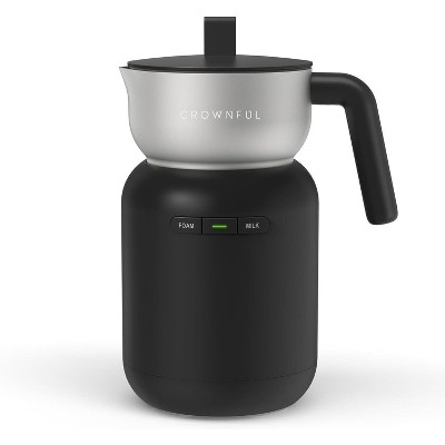 CROWNFUL Milk Frother and Steamer (Black) : Target