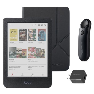 Kobo Libra Colour Black eReader with Black Notebook SleepCover