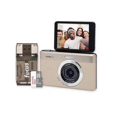 KODAK PIXPRO C1 13MP Digital Camera (Tan) with MicroSD Card and