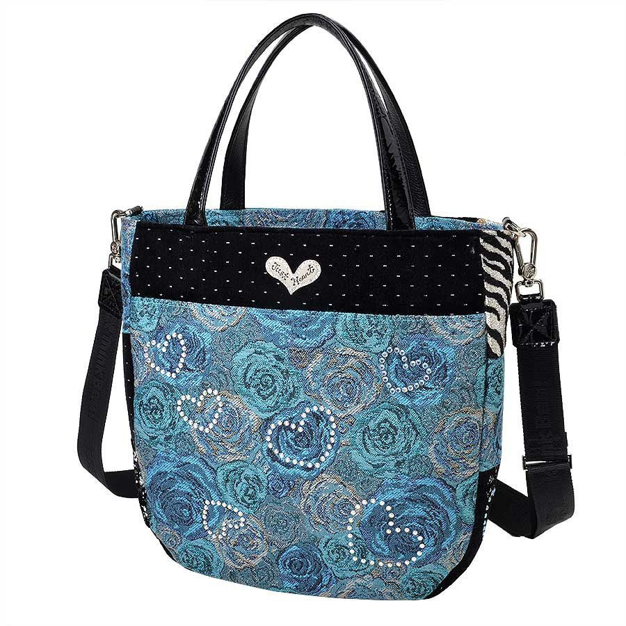 ネバーエンディングブルーローズ トートバッグ（2ウェイタイプ