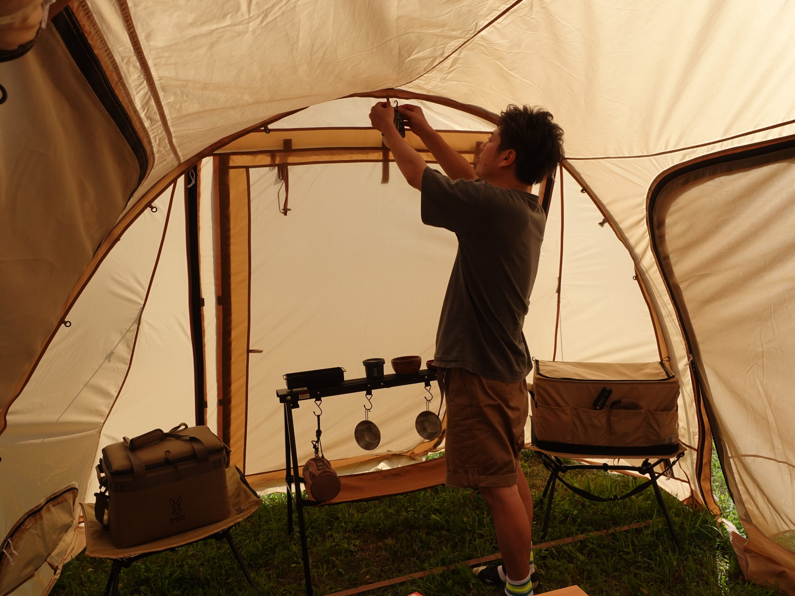 カマボコテント3M（タン） - TENT MONSTER RENTAL