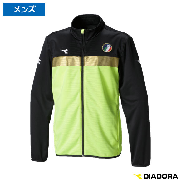 ディアドラ(Diadora)ZIPジャケット イエローFL×ブラック DTT7182