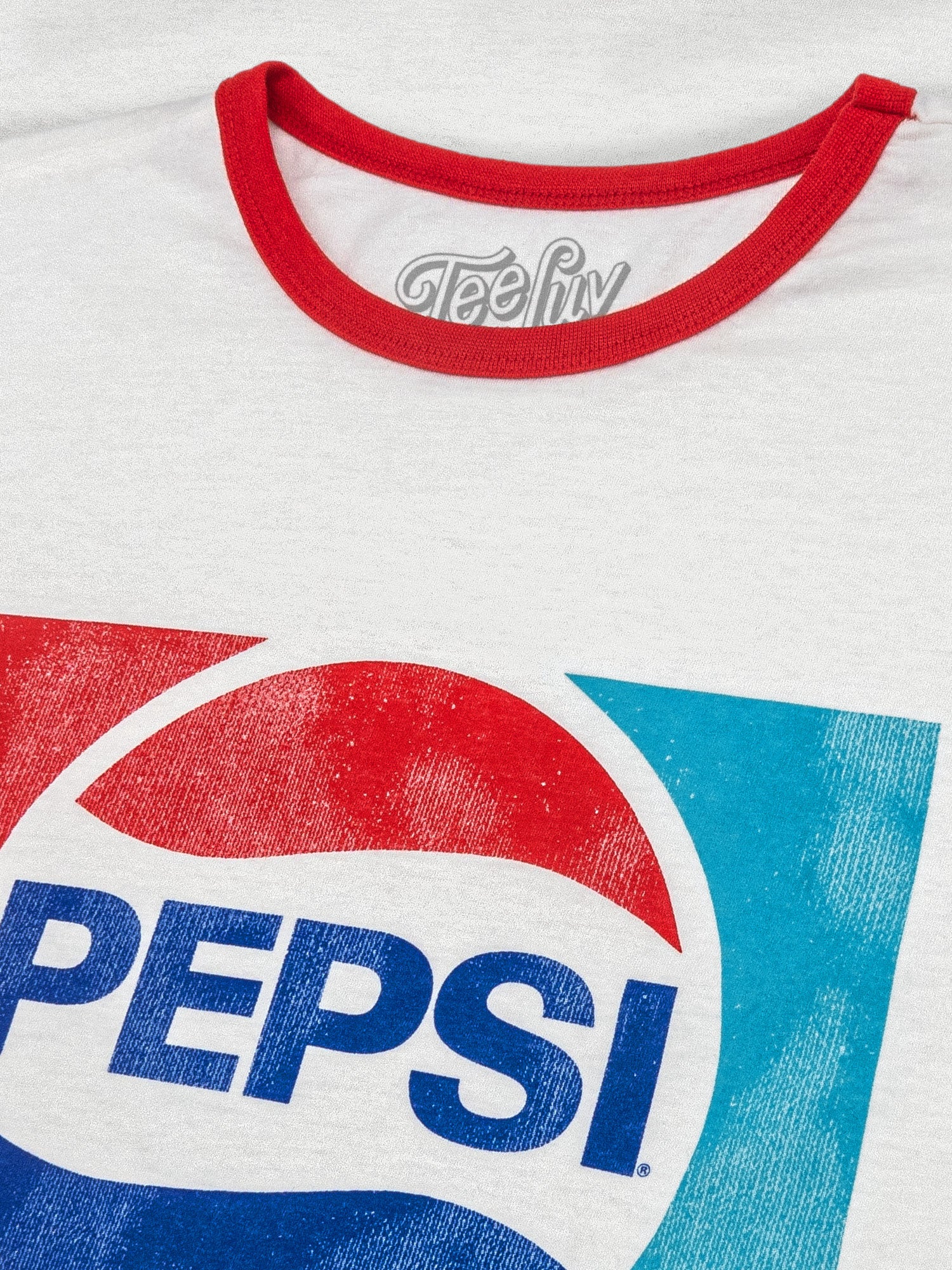 Pepsi Ringer T-Shirt - White and Red – Tee Luv