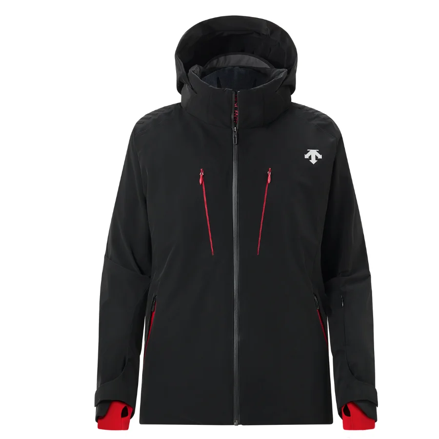 Descente Men's S.I.O Ski Jacket - Black Red - TeamSkiWear | Ski