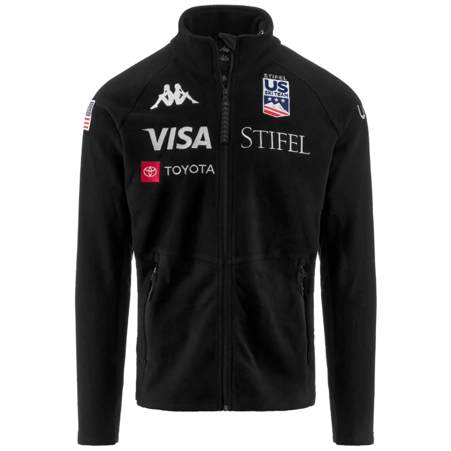 Kappa Men's USA Ski Team Fleece Jacket - Black - TeamSkiWear | Ski