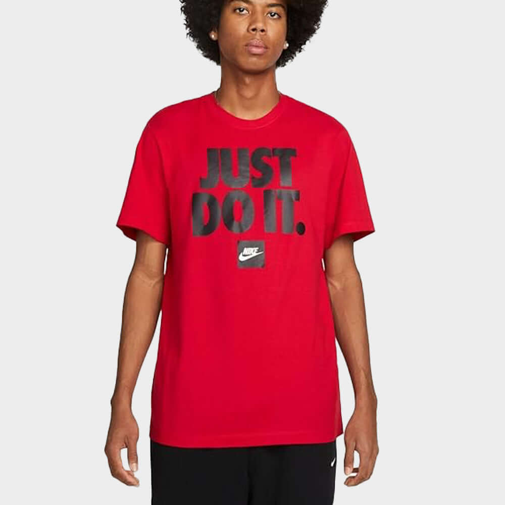 Nike Mens Just Do It Verbiage Tee Red