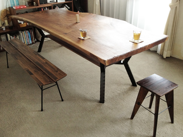 リビングテーブルのアイアン鉄脚 オーダー製作 | Tetsu Moku