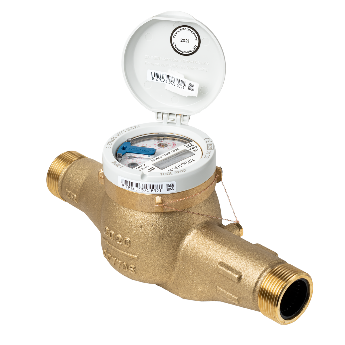 Лічильник холодної води класу IP68 С (R160) Zenner MNK-RP-N Ду 25