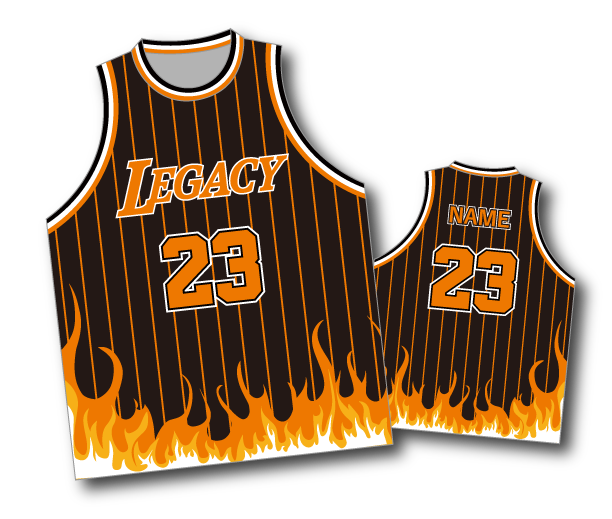 バスケユニフォーム LAKERS風×炎(ver3) - T LAB
