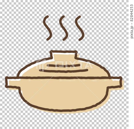 かわいい手描き風土鍋のアイコンのイラスト素材 [82844253] - PIXTA