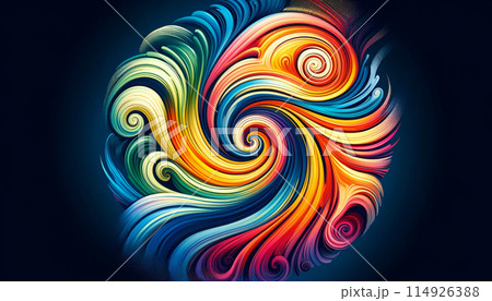 カラフルな抽象的アートのイラスト素材 [114926388] - PIXTA