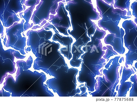 紫色 稲妻 雷 カミナリの写真素材 - PIXTA
