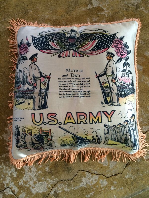 40's military ミリタリークッションカバー size 44×42 - THE