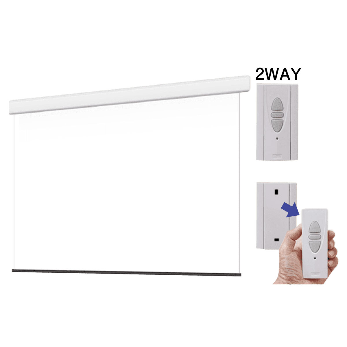 遠距離操作電動スクリーン ケースつき 16：10 120インチ|WCR2585FEH