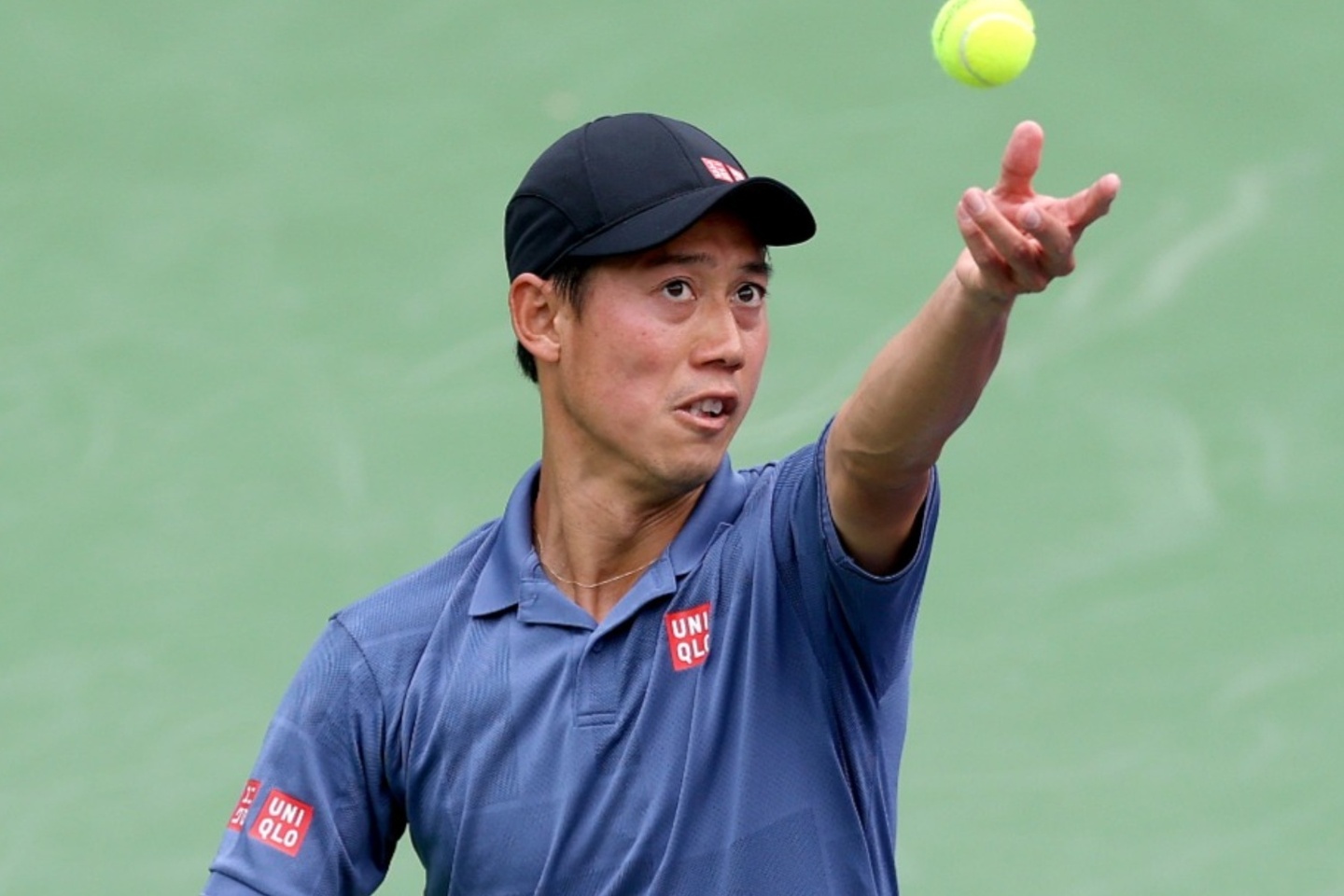 ににり”に見える!? ヒューストンでの錦織圭のカメラサインがSNSで話題