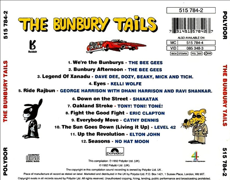 The Bunbury Tails - Original Soundtrack (1992) CD -