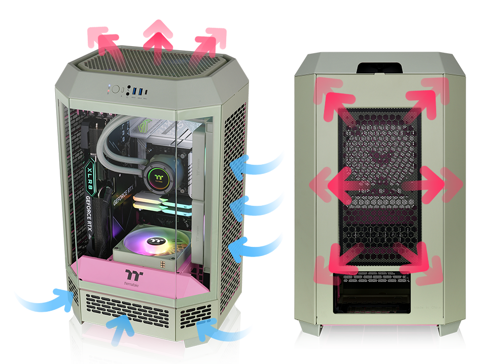 The Tower 300 Matcha Plum Micro Tower Chassis – Thermaltake USA