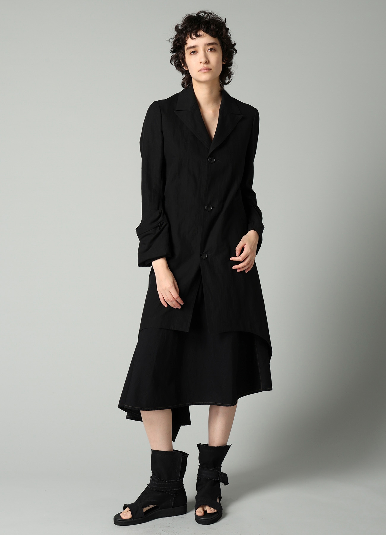 C/Li POPLIN SLEEVE POCKET COAT(XS Black): Yohji Yamamoto｜THE SHOP