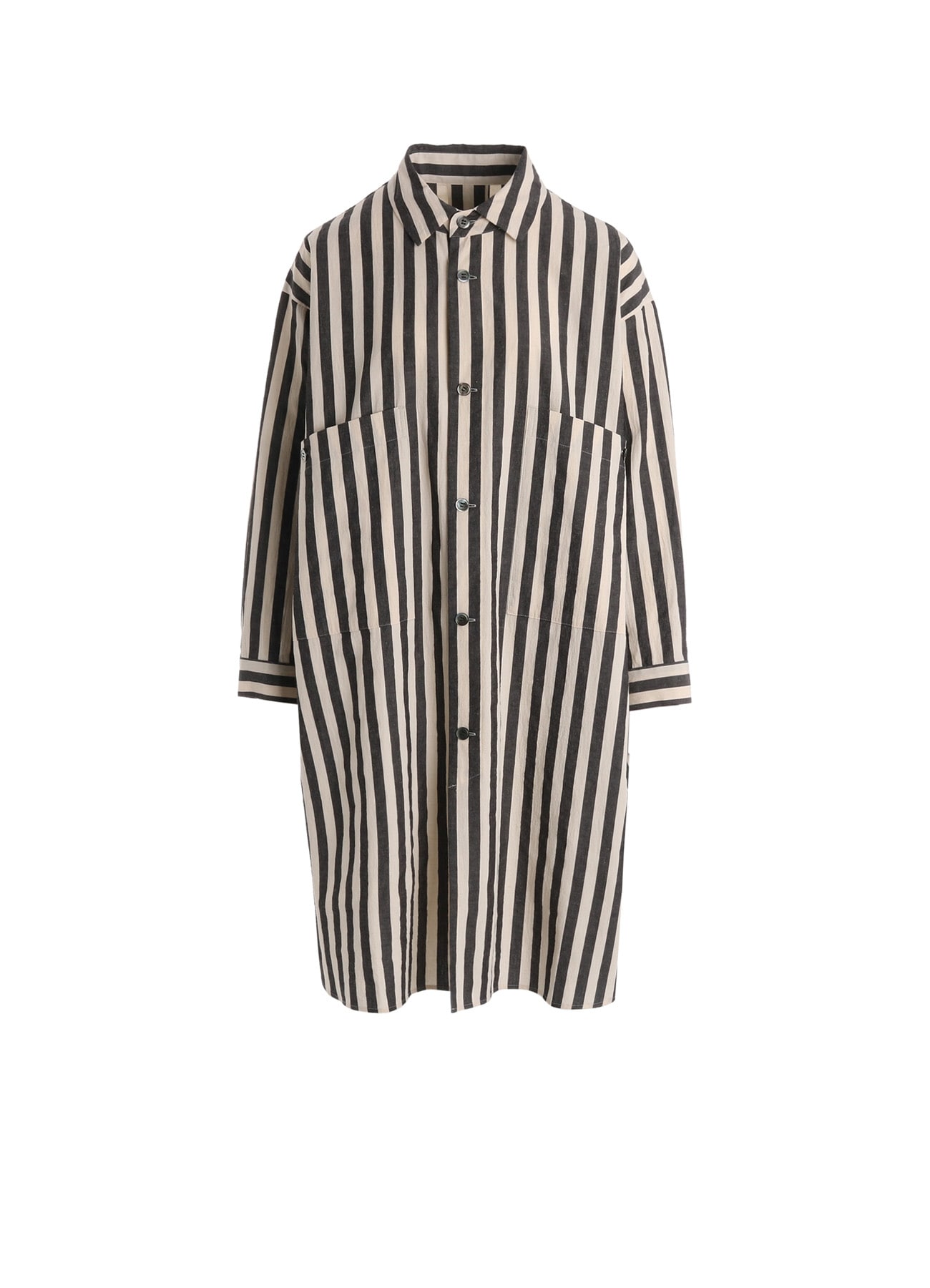 COTTON WASHER LONG SHIRT(FREE SIZE Stripe): Y's for living｜THE