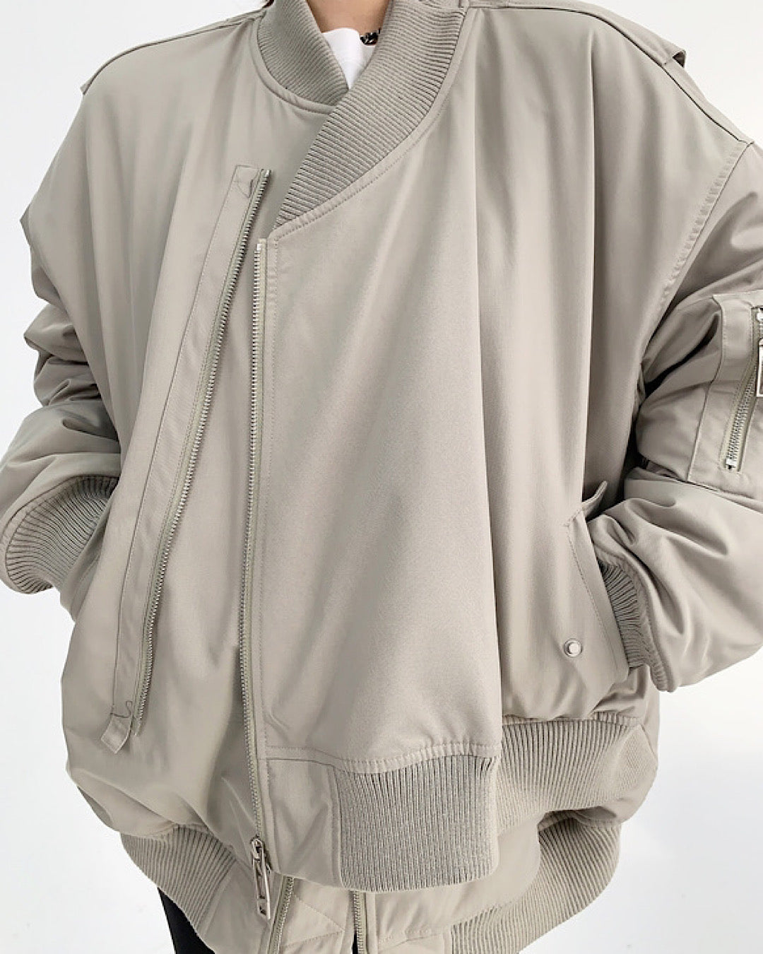 アシンメトリーダブルジップジャケット SL362 – THE SOL93