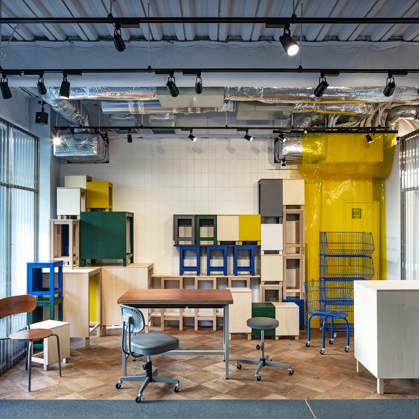 Think of Things CIRCLE BASKET GREEN コクヨ CIRCLE BASKET BLUE