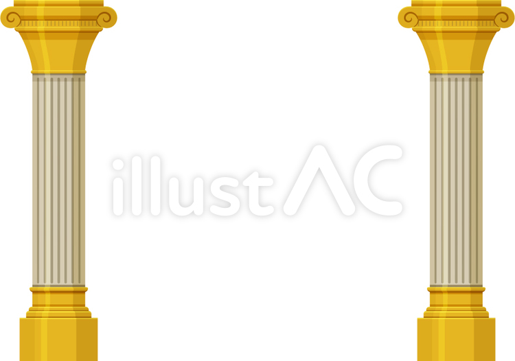 宮殿の柱_金イラスト - No: 984204｜無料イラスト・フリー素材なら