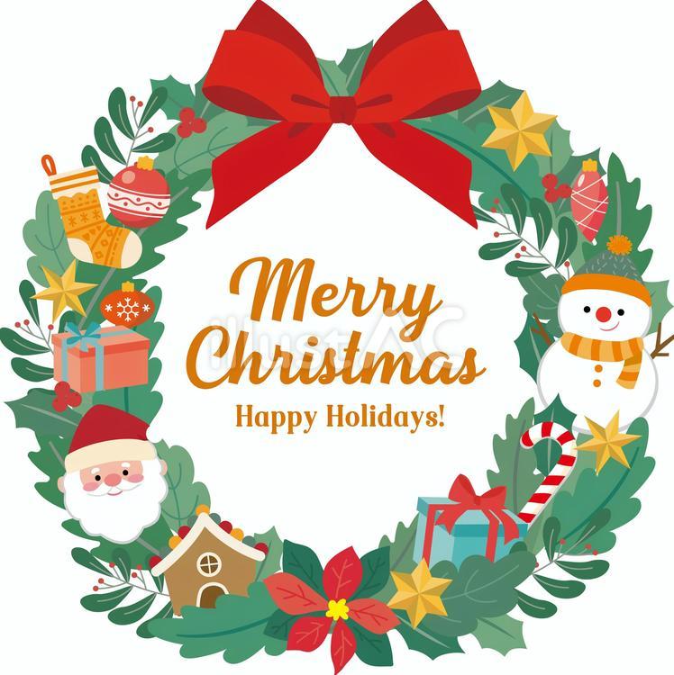 クリスマスリースイラスト - No: 24518924｜無料イラスト・フリー素材