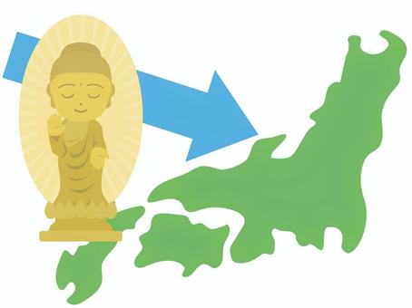 仏教伝来 日本史イラスト - No: 23169987｜無料イラスト・フリー素材