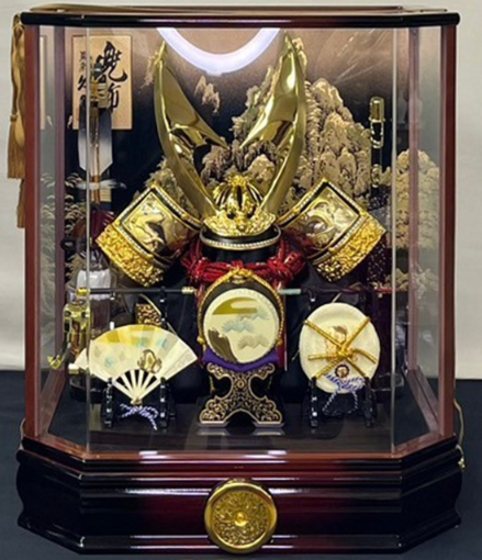 楽天市場】オルゴール 兜 ケース 久月 六角の通販