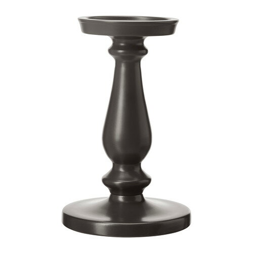 IKEA イケア ブロックキャンドルホルダー グレー 21cm a20237493