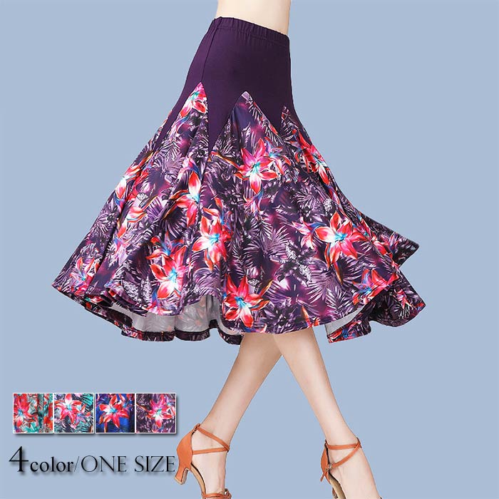 楽天市場】花柄 スカート（社交ダンス｜体操・ダンス）：スポーツ