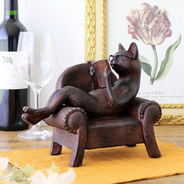 楽天市場】猫 置物 レトロの通販