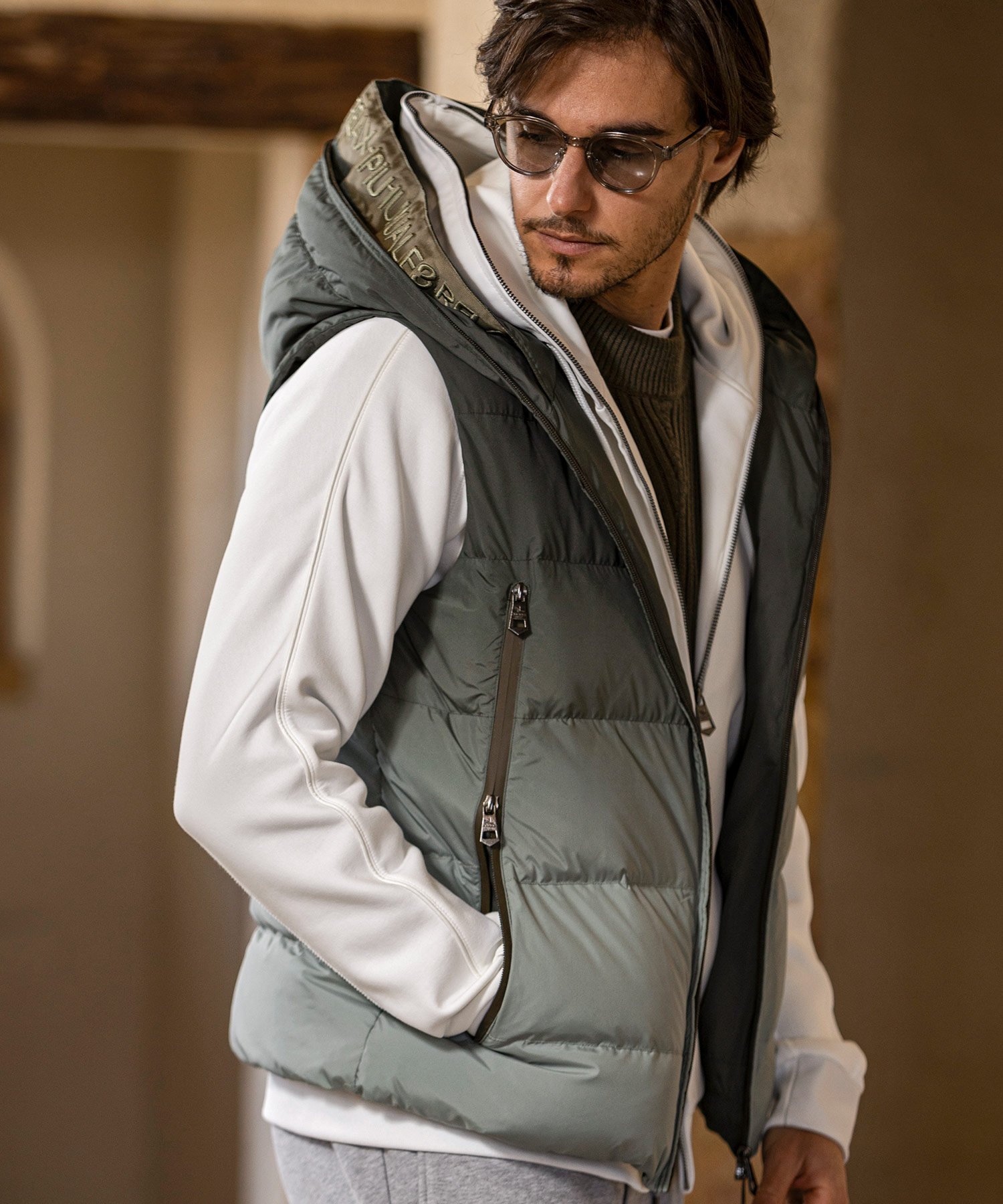 楽天市場】1piu1uguale3 ダウン ベストの通販