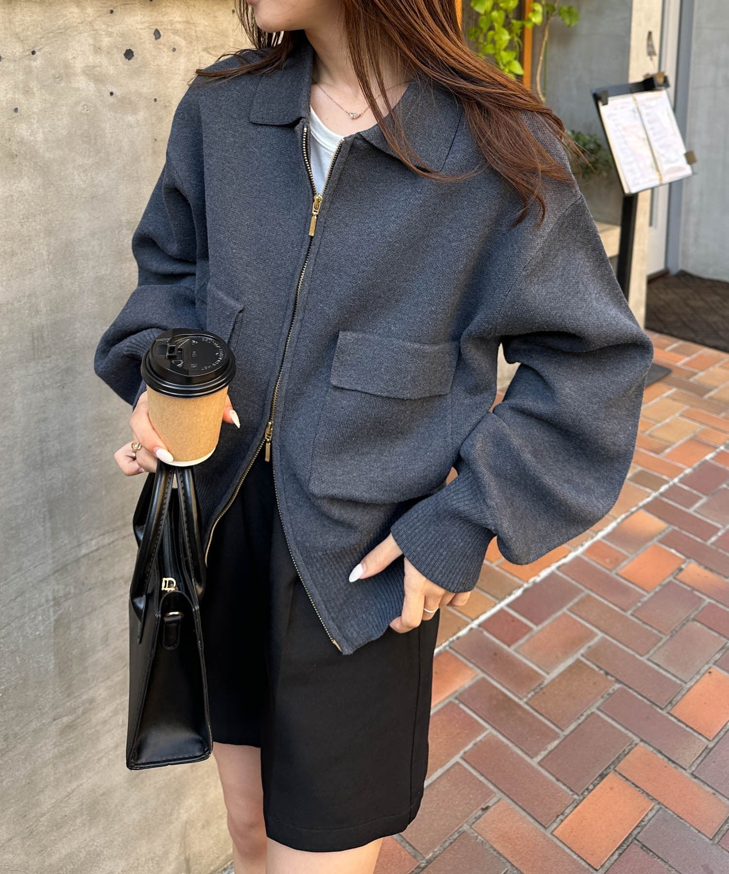 楽天市場】ニット ジップ（コート・ジャケット｜レディース