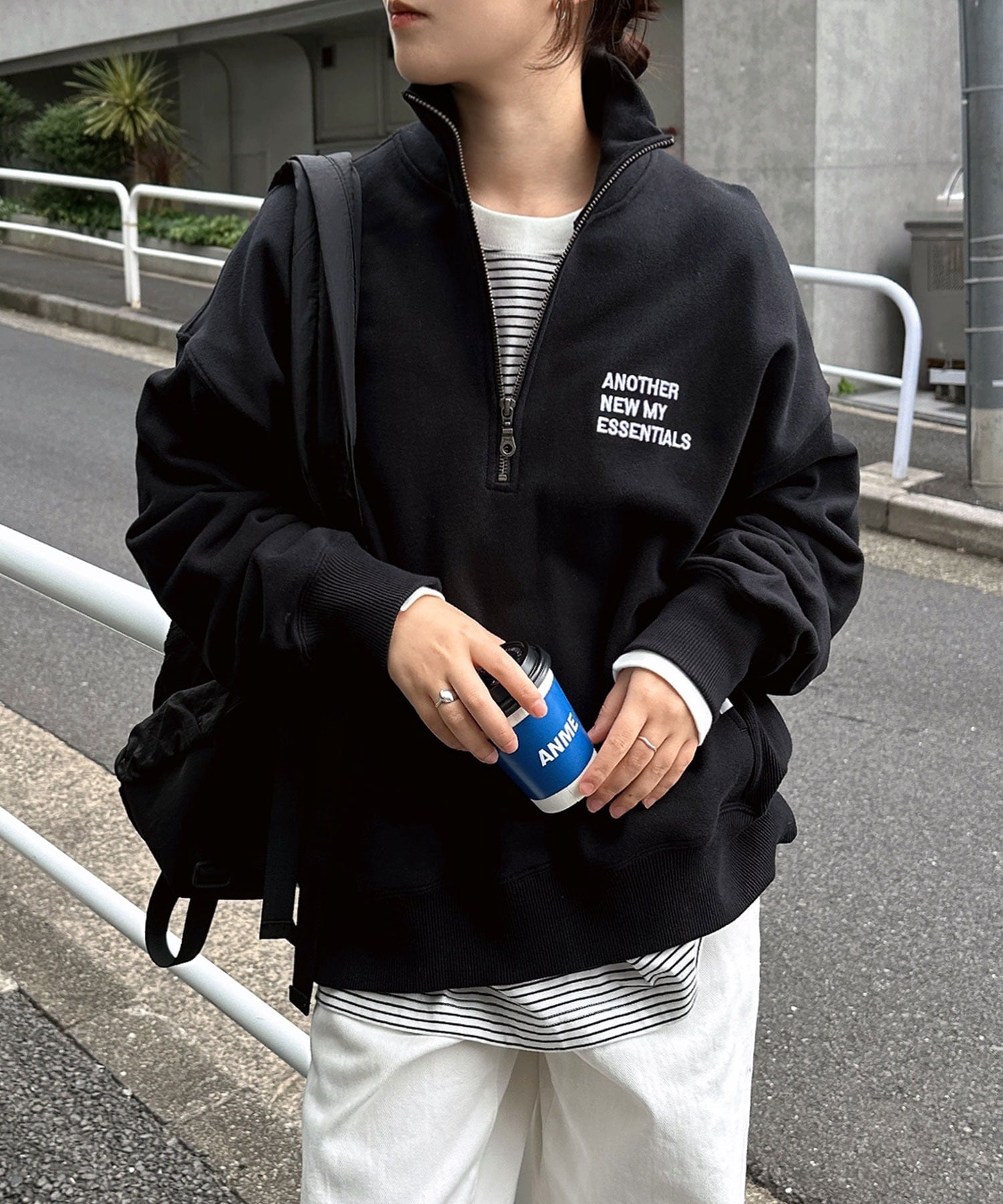 楽天市場】ハーフジップ スウェット（柄ロゴ）の通販