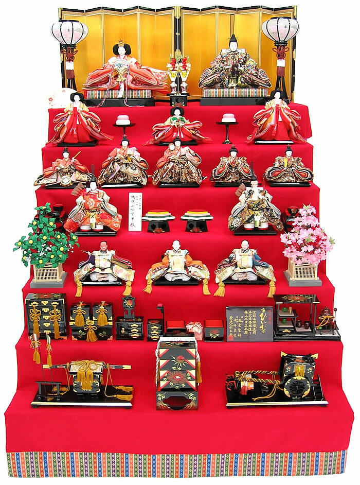 雛人形 ひな人形衣裳着十五人七段飾りセット秀光オリジナル限定品