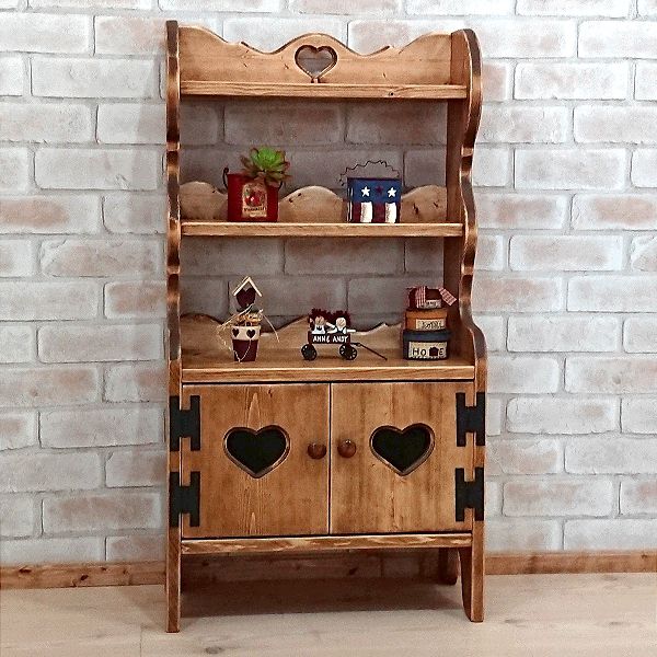 値下げ】カントリー家具 飾り棚 ハート アンティーク ディスプレイ USA
