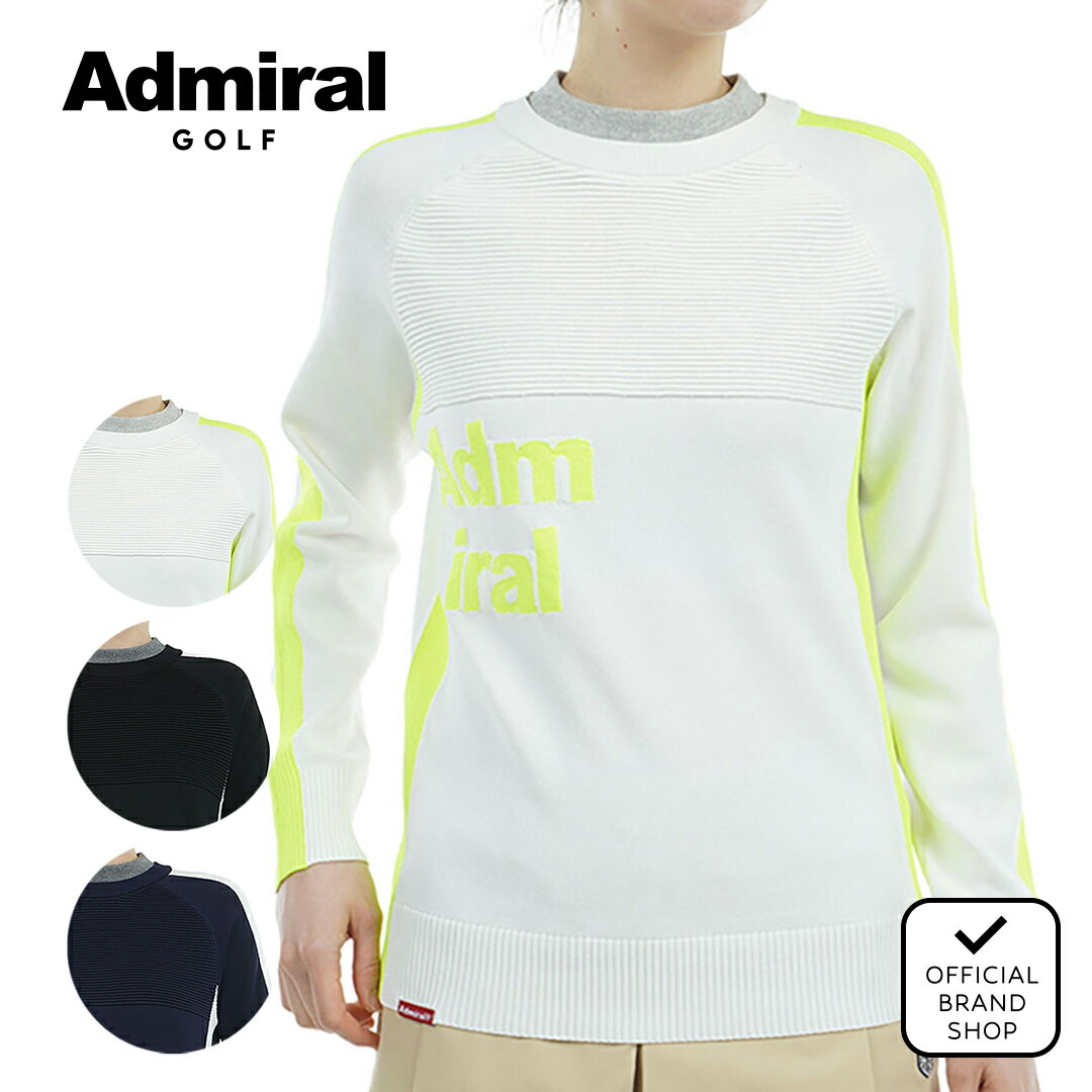 ADMIRAL/アドミラル ゴルフ ジップセーター【アイボリー/L】超美品