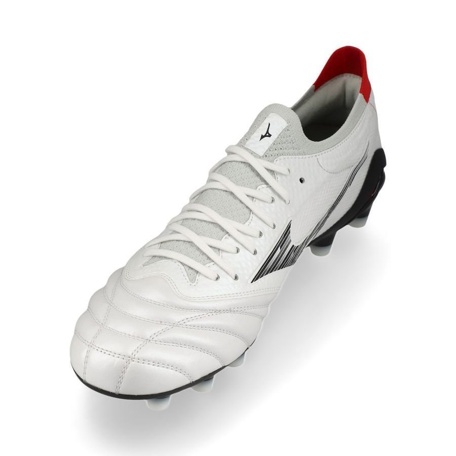 Mizuno Morelia Neo IV Beta Elite FG - White/Black/Chinese Red