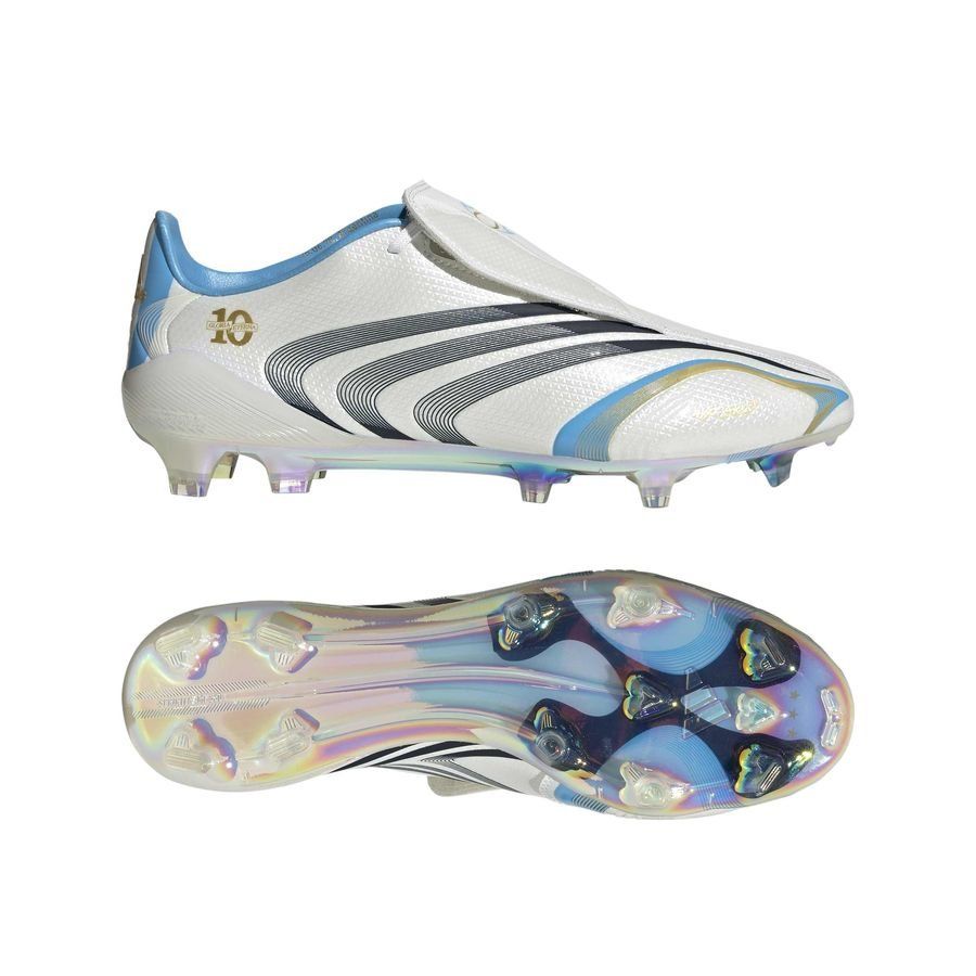 adidas F50 Messi Elite Tunit FG - Core White/Night Navy/Gold