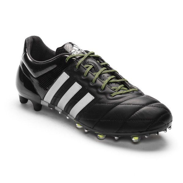 adidas Ace 15.1 Leather FG/AG Core Black/Silver Metallic/Solar Yellow